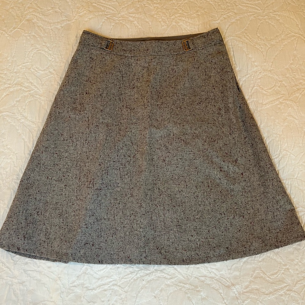 The Limited Grey Speckled Bell A-Line Skirt
